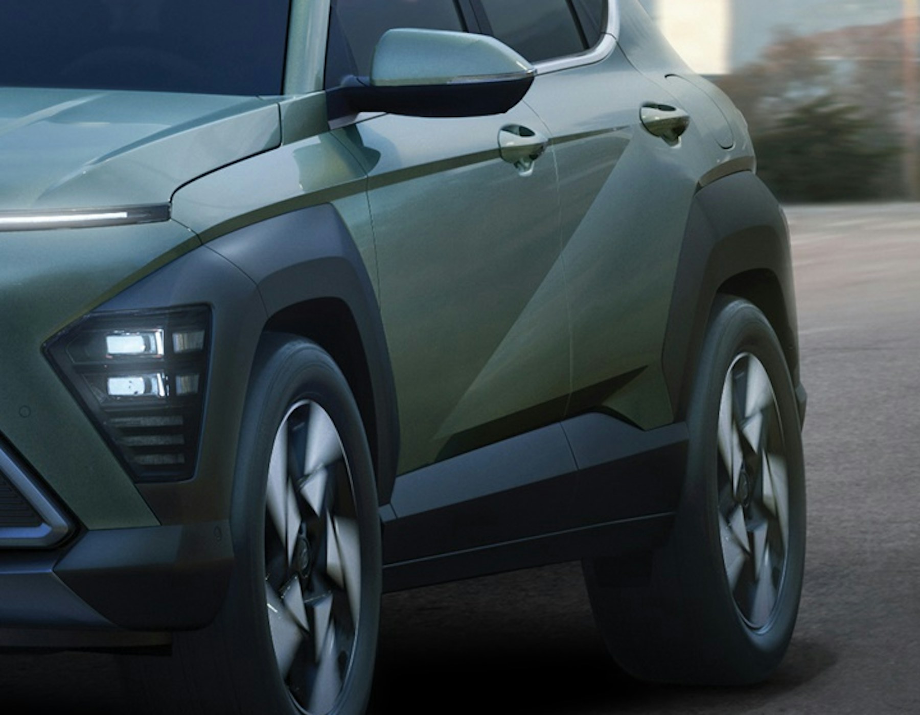 Hyundai Kona Hybrid, détail du profil