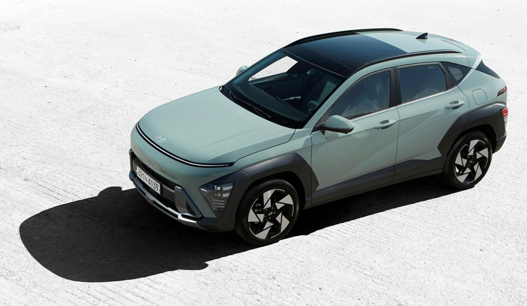 Hyundai Kona Hybrid, vue de dessus